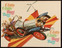 1y345 CHITTY CHITTY BANG BANG souvenir program book '69 Dick Van Dyke, cool flying car artwork!