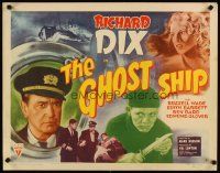 1z160 GHOST SHIP style A 1/2sh '43 directed by Mark Robson, produced by Val Lewton, Richard Dix!