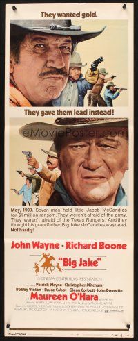 2a092 BIG JAKE insert '71 Richard Boone wanted gold but John Wayne gave him lead instead!