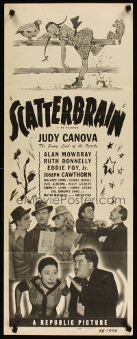 2a580 SCATTERBRAIN insert R48 wacky Judy Canova, Alan Mowbray, Eddie Foy Jr & Billy Gilbert!