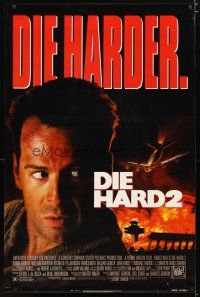 2b253 DIE HARD 2 1sh '90 tough guy Bruce Willis is in the wrong place at the right time!