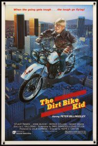 2b256 DIRT BIKE KID 1sh '85 when the going gets tough, the tough go flying, Peter Billingsley!