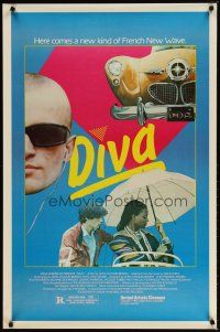 2b260 DIVA 1sh '82 Jean Jacques Beineix, Frederic Andrei, a new kind of French New Wave!