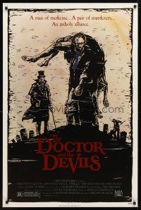 2b261 DOCTOR & THE DEVILS 1sh '85 Timothy Dalton, cool graverobber artwork!