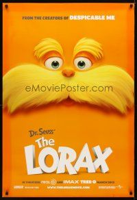 2b265 DR. SEUSS' THE LORAX advance DS 1sh '12 great image of title character!