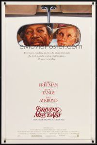 2b271 DRIVING MISS DAISY 1sh '89 art of Morgan Freeman & Jessica Tandy, Bruce Beresford directed!