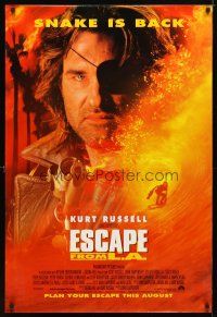 2b286 ESCAPE FROM L.A. advance 1sh '96 John Carpenter, Kurt Russell returns as Snake Plissken!