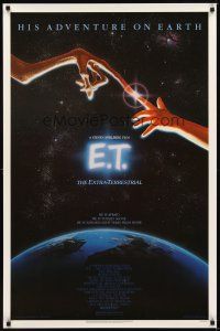 2b274 E.T. THE EXTRA TERRESTRIAL 1sh '82 Drew Barrymore, Steven Spielberg classic, Alvin art!