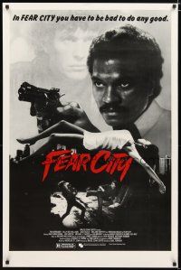 2b310 FEAR CITY 1sh '84 Tom Berenger, Billy Dee Williams with gun!