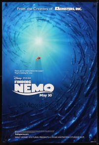 2b312 FINDING NEMO advance DS 1sh '03 best Disney & Pixar animation, 3.7 trillion fish!