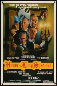 2b414 HOUSE OF THE LONG SHADOWS 1sh '83 Vincent Price, Peter Cushing, John Carradine & Chris Lee!