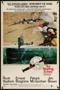 2b430 ICE STATION ZEBRA style A 1sh '69 Rock Hudson, Jim Brown, Ernest Borgnine, Cinerama!