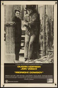 2c555 MIDNIGHT COWBOY x-rated style 1sh '69 Dustin Hoffman, Jon Voight, John Schlesinger classic!