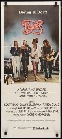 2d554 FOXES Aust daybill '80 Jodie Foster, Cherie Currie, Marilyn Kagen + super young Scott Baio!