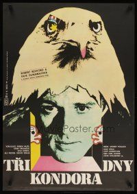 2p748 3 DAYS OF THE CONDOR Czech 23x33 '79 CIA analyst Robert Redford, wild Vaca artwork!