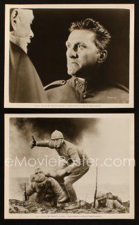 2r939 PATHS OF GLORY 2 8x10 stills '58 Stanley Kubrick, Kirk Douglas as Colonel Dax, WWI!