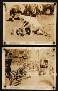 2r967 SUDAN 2 8x10 stills '45 Jon Hall and Turhan Bey fighting, female Egyptian slaves!