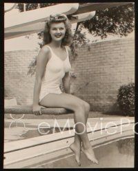 2r951 ROSEMARY LA PLANCHE 2 7.25x9.25 stills '40s great full-length portraits in swimsuit and dress