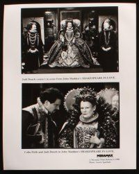 2r264 SHAKESPEARE IN LOVE 7 8x10 stills '98 Geoffrey Rush, Affleck & Joseph Fiennes, Madden candid!