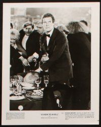 2r677 VIEW TO A KILL 4 8x10 stills '85 Roger Moore as James Bond, Christopher Walken, Grace Jones