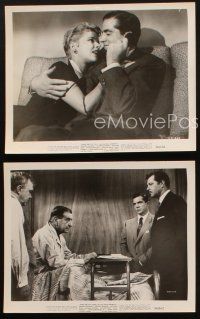 2r805 WHILE THE CITY SLEEPS 3 8x10 stills '56 Dana Andrews, Rhonda Fleming, Fritz Lang noir!