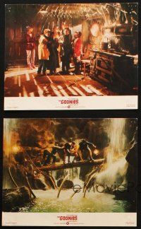 2r083 GOONIES 4 color English FOH LCs '85 Josh Brolin, teen adventure classic, Drew Struzan art!