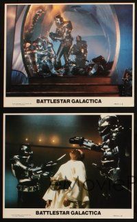 2r082 BATTLESTAR GALACTICA 4 8x10 mini LCs '78 great images of the chromium-covered Cylon warriors!