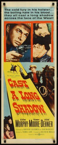 2w422 CAST A LONG SHADOW insert '59 Audie Murphy, roughest vengeance-trail a man ever rode!