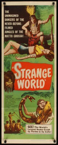 2w778 STRANGE WORLD insert '52 Estranho Mundo, Brazilian jungle documentary, cool images!