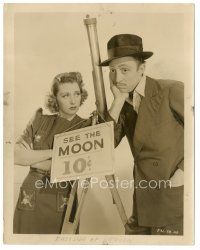 2x242 EAST SIDE OF HEAVEN 8x10 still '39 Joan Blondell & Mischa Auer by see-the-moon telescope!