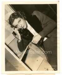 2x250 ELISSA LANDI 8x10 still '30s pensive candid of her making a phonecall on the movie set!