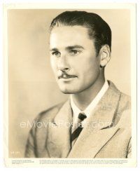 2x259 ERROL FLYNN 8x10 still '39 wonderful head & shoulders portrait of the legendary leading man!