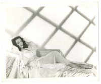 2x262 ESTELITA RODRIGUEZ 8.25x10 still '45 sexy portrait in nightgown on bed from Mexicana!