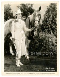 2x265 ETHEL MERMAN 8x10.25 still '35 full-length in formal suit by horse in Strike Me Pink!