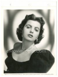 2x270 FAITH DOMERGUE 8x11 key book still '53 head & shoulders portrait with great dress & jewelry!