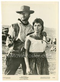 2x279 FISTFUL OF DOLLARS 7.5x10.25 still '67 Clint Eastwood with gun protecting Marianne Koch!