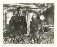 2x293 FRIEDA 8.25x10 still '47 David Farrar in uniform looks at pretty Glynis Johns outdoors!