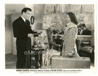 2x308 GAY SISTERS 7.75x10 still '42 George Brent looks at Barbara Stanwyck carrying luggage!