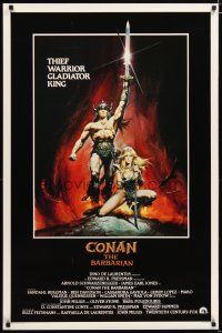 2z159 CONAN THE BARBARIAN int'l 1sh '82 Arnold Schwarzenegger & sexy Sandahl Bergman by Casaro!