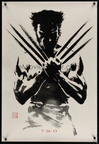 2z827 WOLVERINE style A teaser DS 1sh '13 cool stylized artwork of Hugh Jackman in title role!