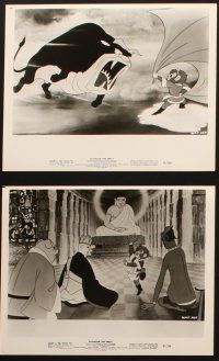 3d478 ALAKAZAM THE GREAT 8 8x10 stills '61 Saiyu-ki, early Japanese fantasy anime, cartoon images!