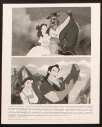 3d278 BEAUTY & THE BEAST presskit w/ 6 stills '91 Walt Disney cartoon classic, cool images!