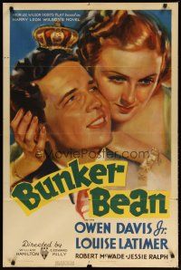 3h205 BUNKER BEAN 1sh '36 Owen Davis Jr., Louise Latimer, Robert McWade!