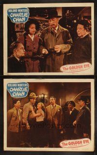 3j907 GOLDEN EYE 2 LCs '48 Mantan Moreland, Wanda McKay, Roland Winters as Charlie Chan!