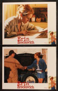 3j141 ERIN BROCKOVICH 8 LCs '00 Julia Roberts in the title role, Albert Finney, Steven Soderbergh!