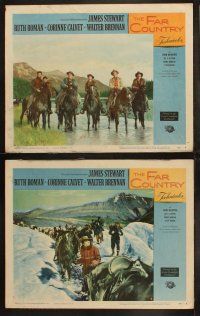 3j539 FAR COUNTRY 7 LCs '55 James Stewart, Ruth Roman, Calvet, Brennan, directed by Anthony Mann!