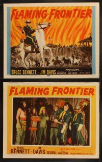 3j152 FLAMING FRONTIER 8 LCs '58 Bruce Bennett fought the blazing hatred of two nations!