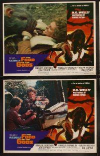 3j155 FOOD OF THE GODS 8 LCs '76 cool tc art of giant rat feasting on dead girl by Drew Struzan!