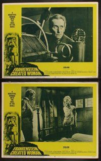 3j160 FRANKENSTEIN CREATED WOMAN 8 LCs '67 Peter Cushing, Susan Denberg had the soul of the Devil!