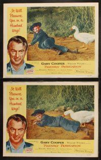 3j542 FRIENDLY PERSUASION 7 LCs '56 Gary Cooper, pretty Dorothy McQuire, Marjorie Main!